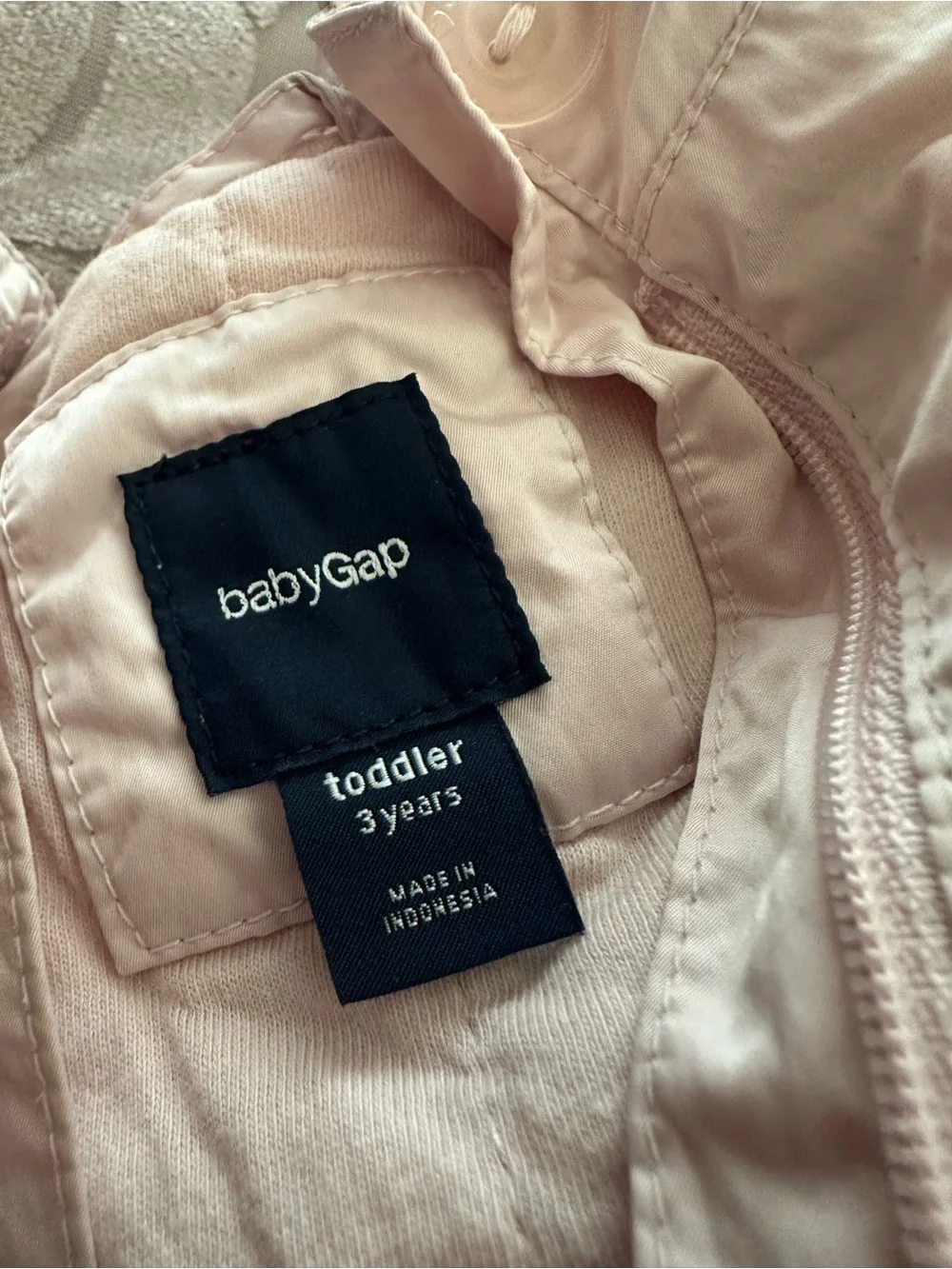 GAP Girls' Pale Soft Pink Hooded Jacket